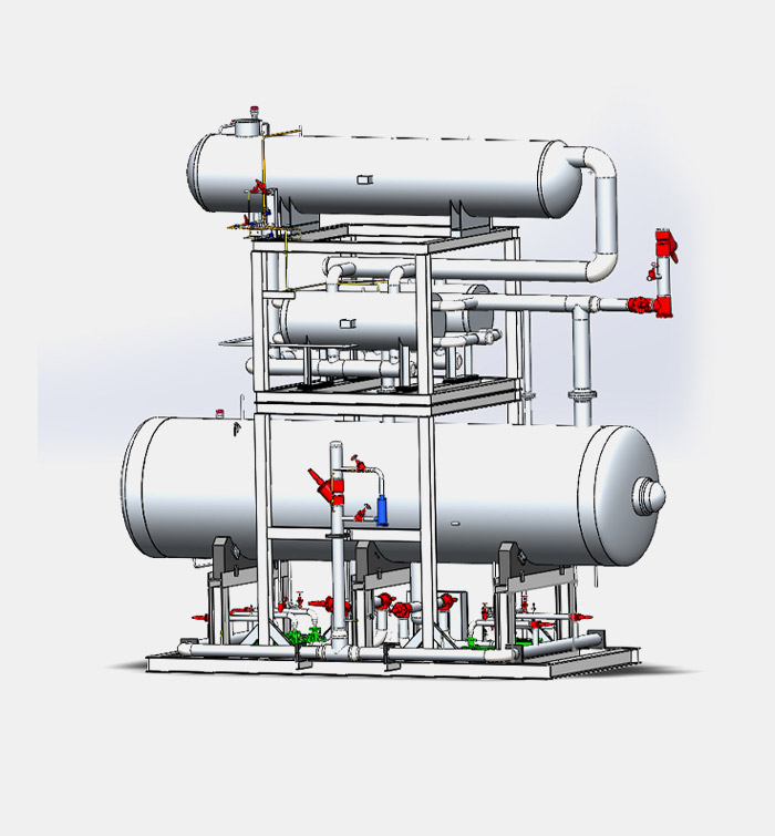 Plate condensation evaporation pry block